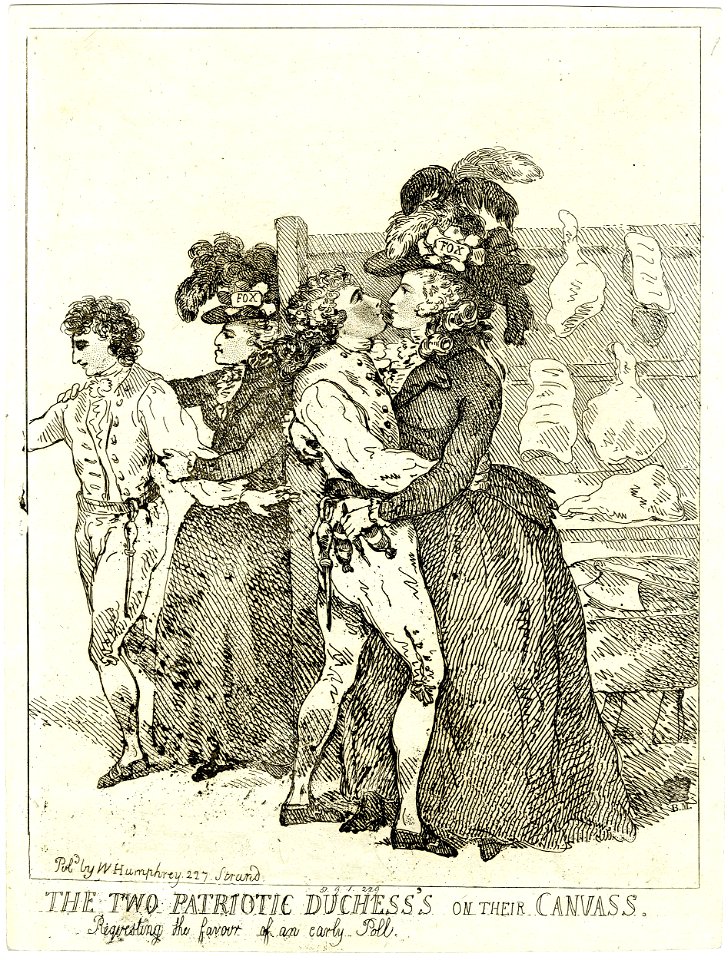 The two patriotic duchess's on their canvass. (BM 1851,0901.229)
