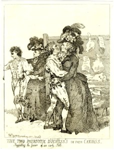 The two patriotic duchess's on their canvass. (BM 1851,0901.229)