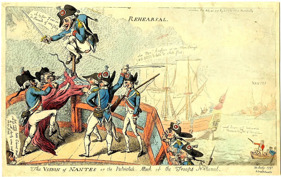 The vision of Nantes or the patriotick attack of the troops national. (BM 1868,0808.6087)