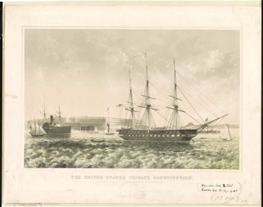 The United States frigate Constitution - at anchor off Fort Adams, Newport, R.I. LCCN2003654266