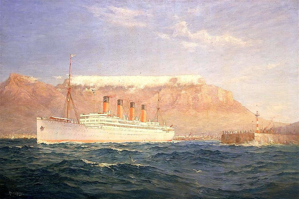 The Union Castle steamship Arundel Castle in Table Bay RMG BHC3207