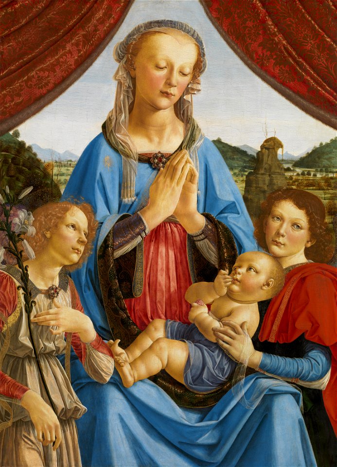 The Virgin and Child with Two Angels, Andrea del Verrocchio