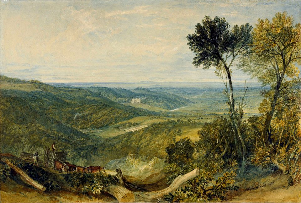 The Vale of Ashburnham by J M W Turner 1816
