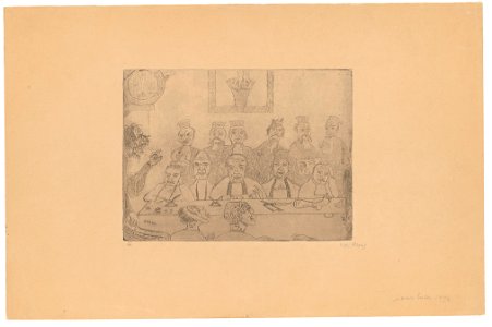 The Wise Judges, print by James Ensor, 1894, Prints Department, Royal Library of Belgium, S. II 63745