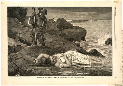 The wreck of the 'Atlantic' -- Cast up by the sea (Boston Public Library)
