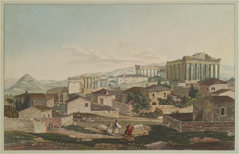 The west front of the Parthenon and the Erechtheion, from the Propylaea - Dodwell Edward - 1819