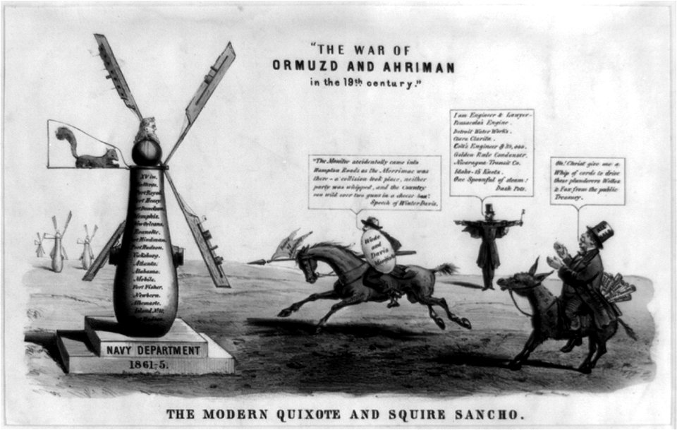 The war of Ormuzd and Ahriman in the 19th century - The modern Quixote and Squire Sancho LCCN2008661834