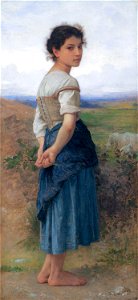 The young shepherdess, by William-Adolphe Bouguereau