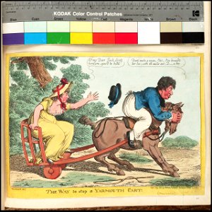 The Way to Stop a Yarmouth Cart! (caricature) RMG PX8553