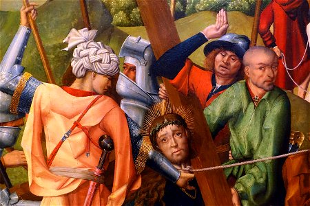 The Way to Calvary by Maestro Bartolomé, detail, 1480-1488, oil on panel - University of Arizona Museum of Art - University of Arizona - Tucson, AZ - DSC08385