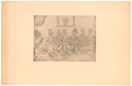 The Wise Judges, print by James Ensor, 1894, Prints Department, Royal Library of Belgium, S. IV 84701