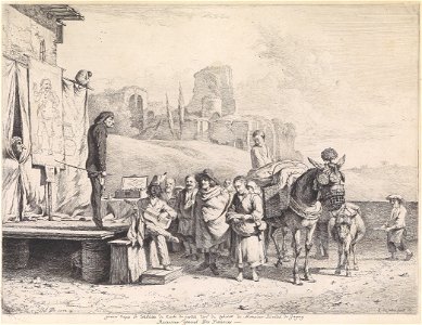 Theaterkarawane Jean-Jacques de Boissieu 1772 nach Karel du Jardin 1657