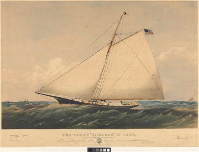 The Yacht Rebecca 75 Tons. Modelled by Mr Wm. Tooker. Built by Mr E.H. White. N.Y. RMG PY8735