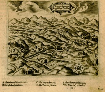 The way between Ierusalem & Bethlehem - Sandys George - 1615. Free illustration for personal and commercial use.