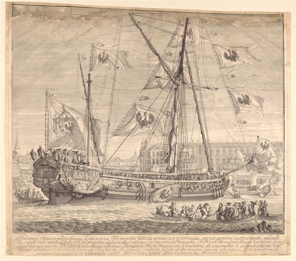 The yacht Liburnica at Amsterdam, ca.1700 RMG PY8612