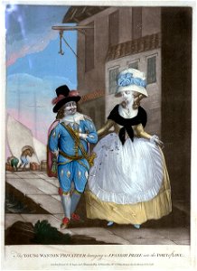 The Young Wanton Privateer bringing a Spanish Prize into the Port of Love (caricature) RMG PW4030