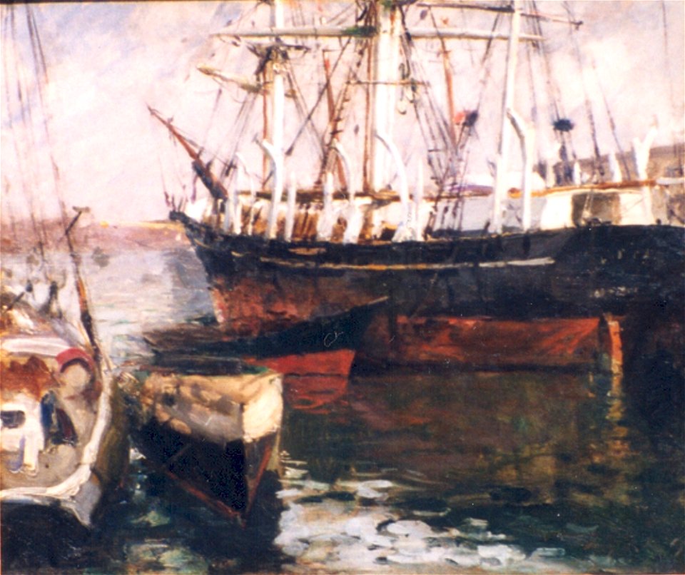 The Whaleship Wanderer, New Bedford by Irving Ramsey Wiles