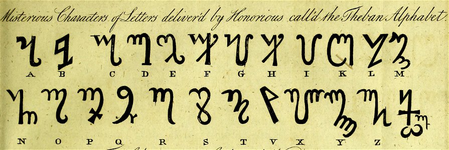 Theban alphabet - The Magus