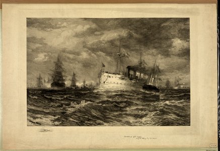 The White Squadron's Farewell Salute to the Body of John Ericsson, New York Bay, August 23, 1890 LCCN2003672929