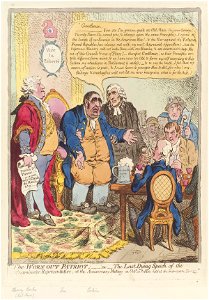 The worn-out patriot; - or - the last dying speech of the Westminster representative by James Gillray