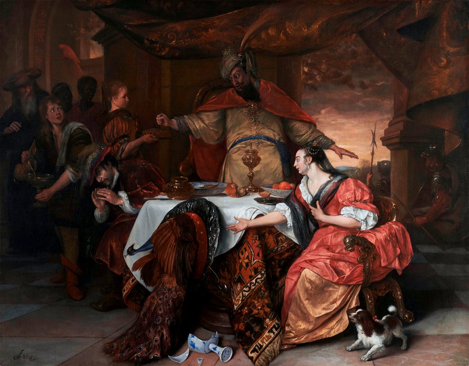 The wrath of Ahasuerus by Jan Steen