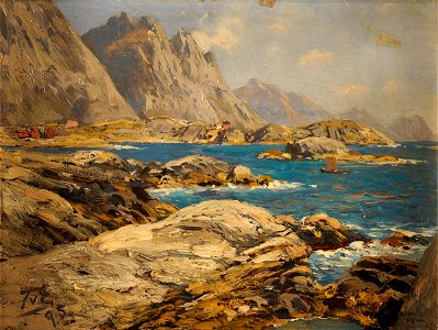 Themistokles von Eckenbrecher Strand bei Reinoy auf den Lofoten 1895