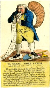 The Wonderful Word Eater lately arrived from abroad (BM J,4.15)