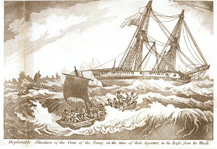 The wreck of the merchantman 'Fanny' in the South China Sea, 29 Nov 1803 RMG PU6383