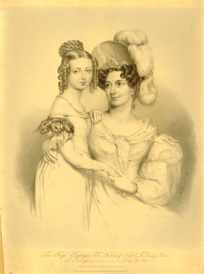 Their Royal Highnesses the Duchess of Kent and the Princess Victoria (BM 1902,1011.8549)