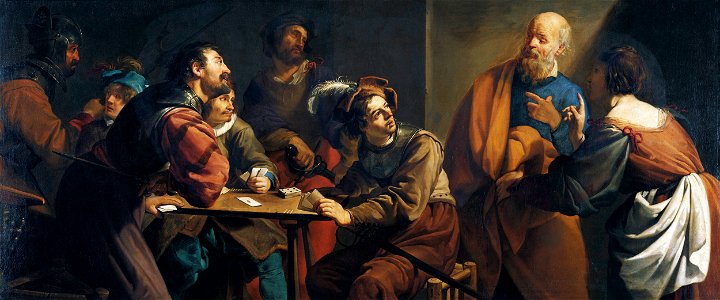 Theodoor Rombouts The Denial of Saint Peter. Free illustration for personal and commercial use.
