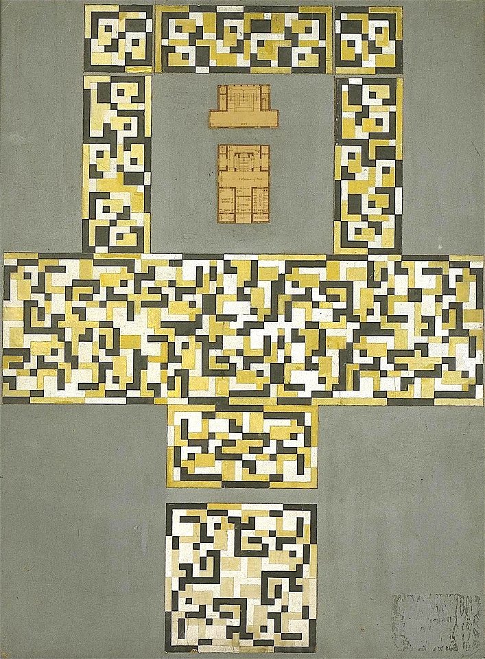 Theo van Doesburg design for a tiled floor