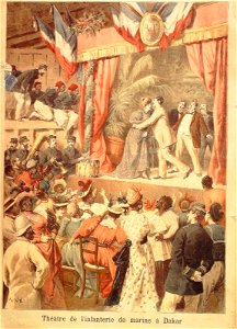 Theatre de l'infanterie de marine a Dakar 1894