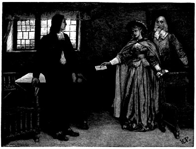 Then came Mistress Margaret unto me and put a letter into my hands, by Howard Pyle. Free illustration for personal and commercial use.