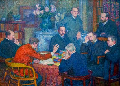Theo Van Rysselberghe (1862-1926) De lezing door Emile Verhaeren (1903) - MSK Gent 20-8-2016 16-00-35