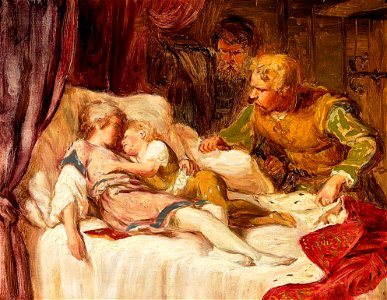 Theodor Hildebrandt Die Ermordung der Söhne Edwards IV Studie 1834