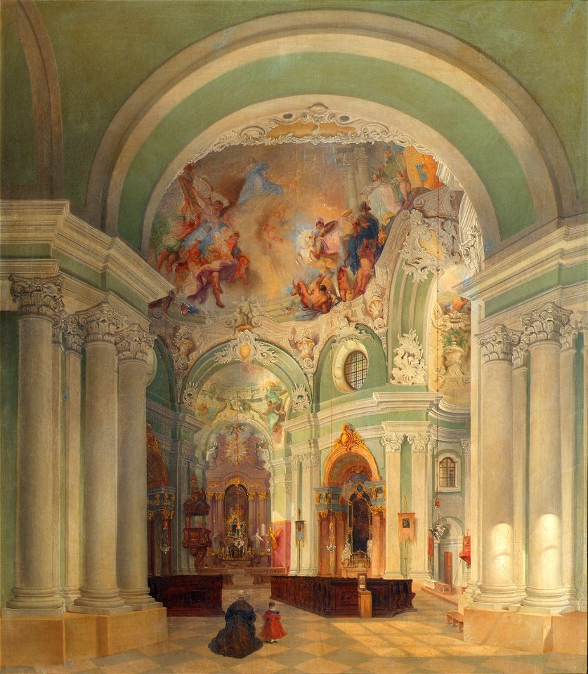 Theodor Jachimowicz - Das Innere der Piaristenkirche in Wien - 3123 - Kunsthistorisches Museum