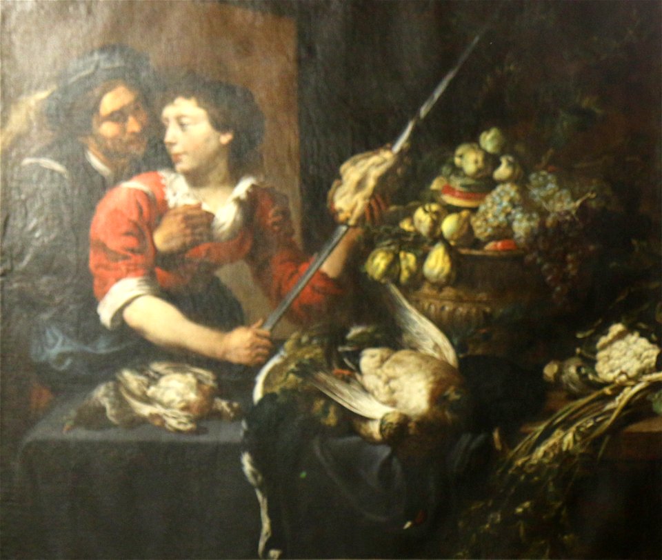 Theodoor Rombouts-Adriaen van Utrecht-Intérieur de cuisine