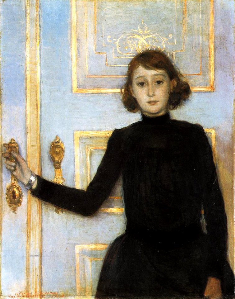 Theo Van Rysselberghe Portrait-of-marguerite-van-mons-1886