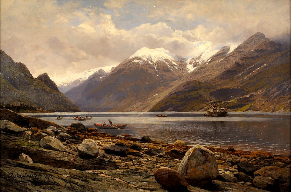 Themistocles von Eckenbrecher Blick auf den Folgefond-Gletscher am Sörfjord 1917