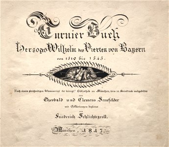 Theobald Senefelder (German, 1777-1846), Clemens Senefelder (German, 1778-1813) - Book on Tournaments, Title Page - 1940.1174 - Cleveland Museum of Art