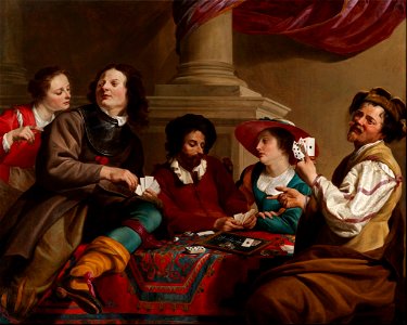 Theodoor Rombouts - Card Players. Free illustration for personal and commercial use.