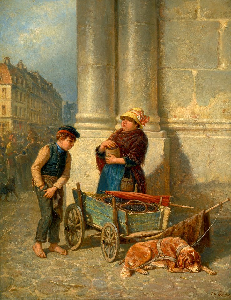 Theodor Hosemann Die Kirschverkäuferin 1856