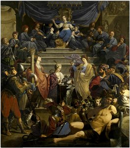 Theodoor Rombouts - Allegory of the Court of Justice of Gedele in Ghent-. Free illustration for personal and commercial use.