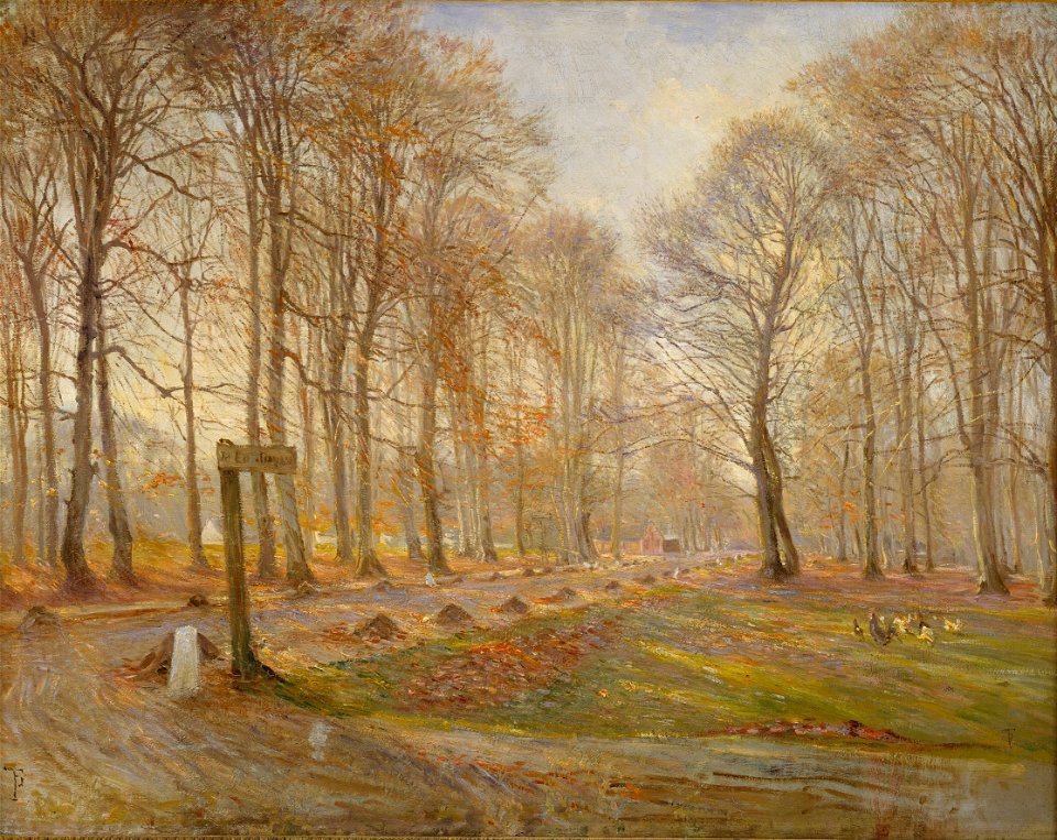 Theodor Philipsen - Late Autumn Day in the Jægersborg Deer Park, North of Copenhagen - Google Art Project