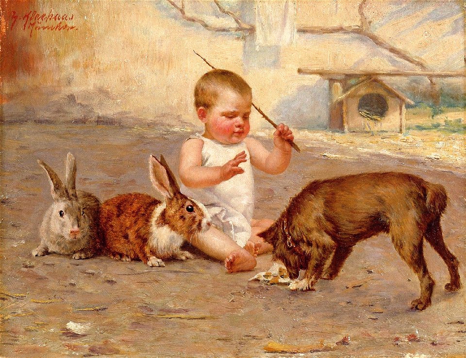 Theodor Kleehaas Vergnügtes Spiel auf dem Hofe