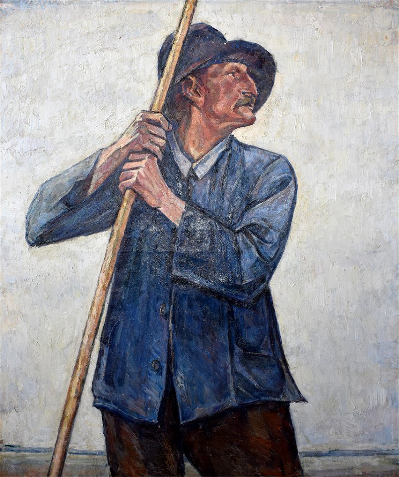 Theodor Schindler Aufblickender Bauer