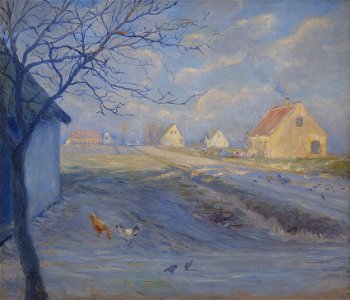 Theodor Philipsen - The Road to Copenhagen from Kastrup. The Island of Amager - KMS4359 - Statens Museum for Kunst