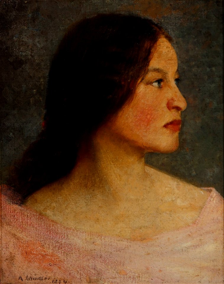Theodor Schindler Portrait Sophie Schindler 1894