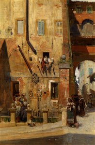 Theodor Josef Ethofer Gasse in Siena 1872