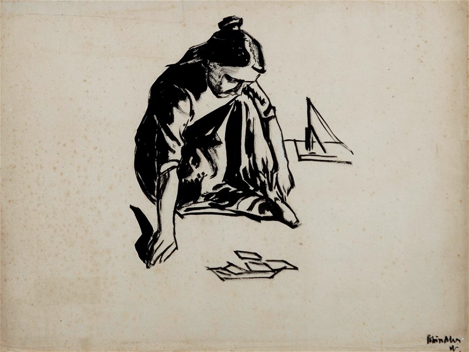 Theodor Schindler Portrait einer Sitzenden